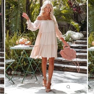 Vici Off Shoulder Ruffle Dress